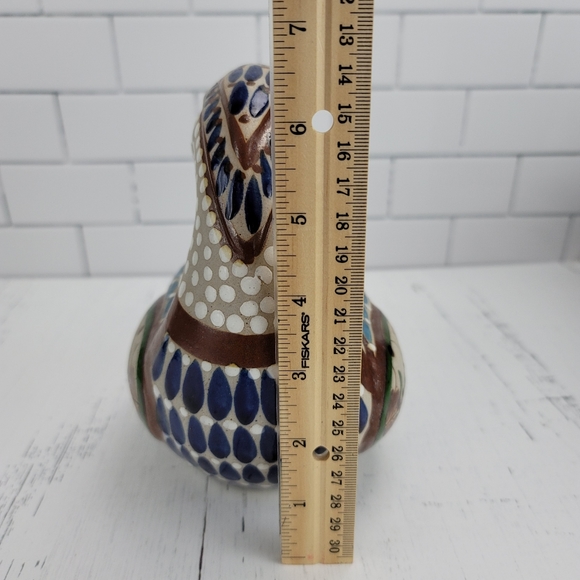 Folk Art Hand Painted Mexico Duck Figurine - Picture 8 of 16
